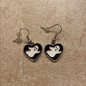 Ghost heart earrings